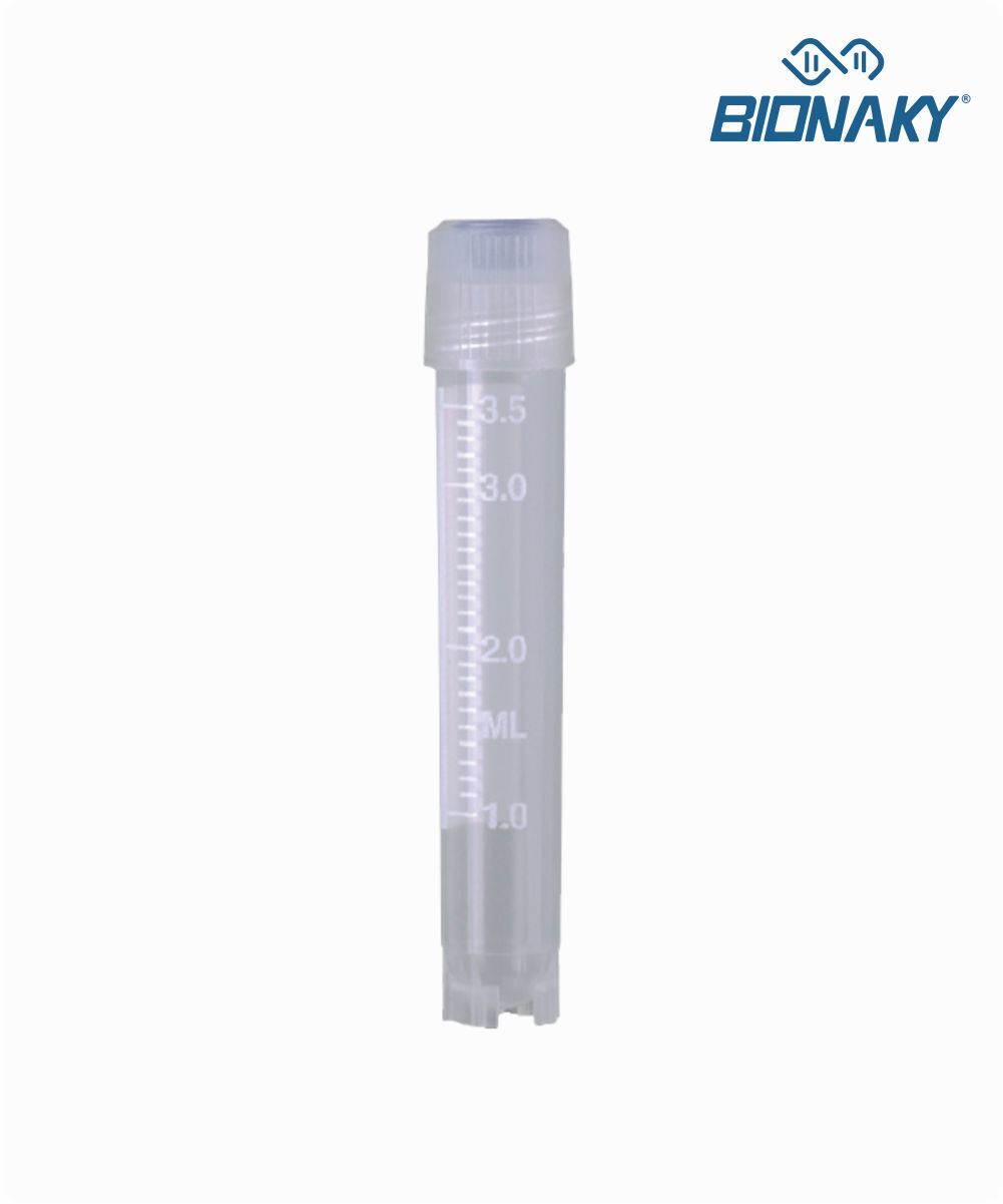 Tubo criogênico 3,5mL com tampa rosca externa estéril